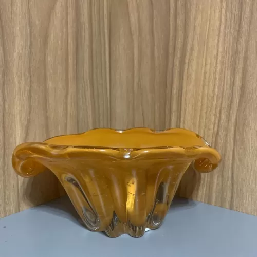 VASO DECORATIVO VIDRO - AMARELO MOSTARDA